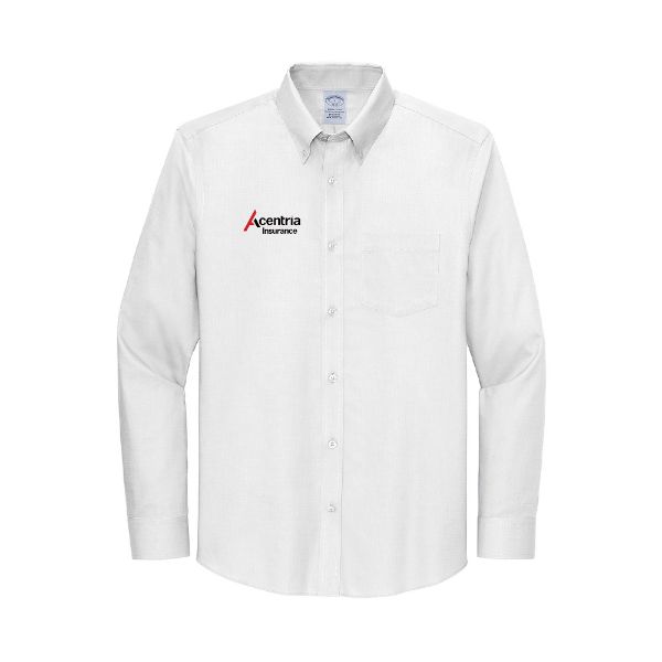 Picture of MADE TO ORDER - Brooks Brothers® Men's Wrinkle-Free Stretch Nailhead Shirt - White