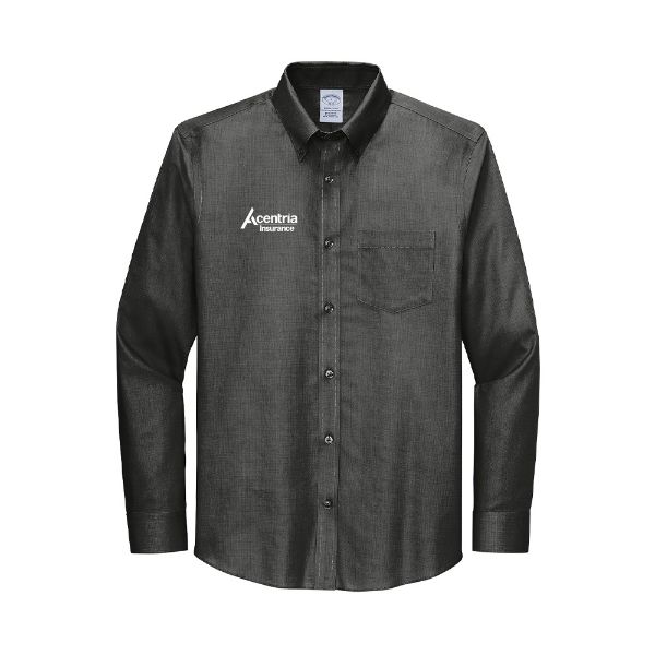 Picture of MADE TO ORDER - Brooks Brothers® Men's Wrinkle-Free Stretch Nailhead Shirt - Black