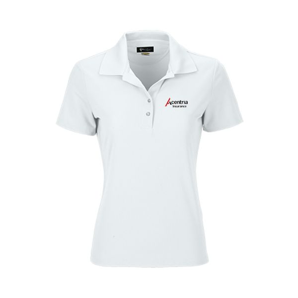 Picture of MADE TO ORDER - Greg Norman® Women's Play Dry Performance Mesh Polo - White 