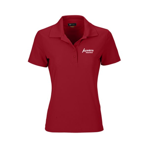 Picture of MADE TO ORDER - Greg Norman® Women's Play Dry Performance Mesh Polo - Red