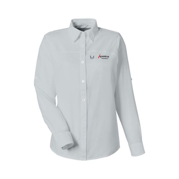 Picture of MADE TO ORDER - Huk® Women's Tide Point Long Sleeve Shirt - Grey