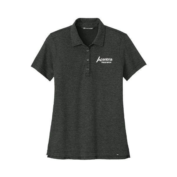 Picture of Greg Norman® Women's Play Dry Performance Mesh Polo - Black Heather