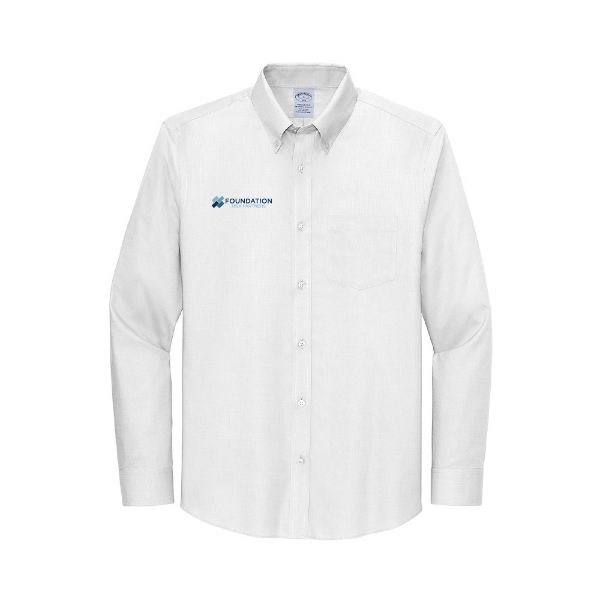 Picture of MADE TO ORDER - Brooks Brothers® Men's Wrinkle-Free Stretch Nailhead Shirt - White