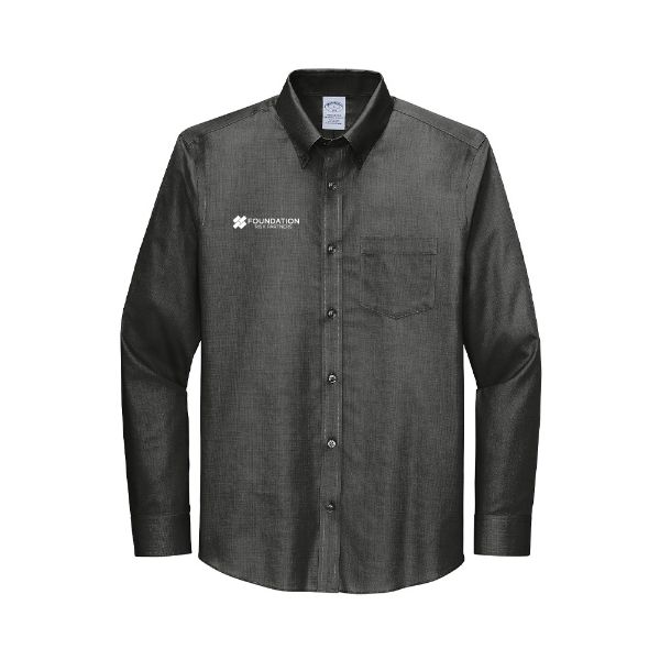 Picture of MADE TO ORDER - Brooks Brothers® Men's Wrinkle-Free Stretch Nailhead Shirt - Black