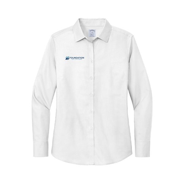 Picture of MADE TO ORDER - Brooks Brothers® Women's Wrinkle-Free Stretch Nailhead Shirt - White