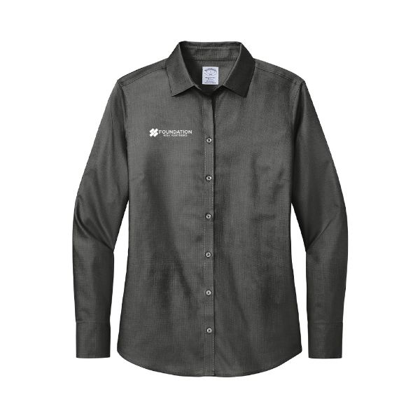 Picture of MADE TO ORDER - Brooks Brothers® Women's Wrinkle-Free Stretch Nailhead Shirt - Black