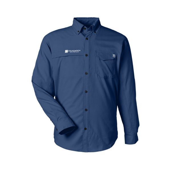 Picture of MADE TO ORDER - Huk® Men's Tide Point Long Sleeve Shirt - Navy