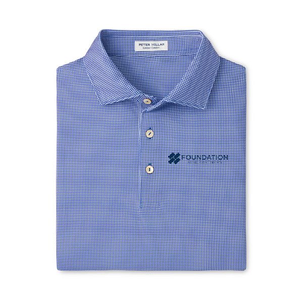 Picture of MADE TO ORDER - Peter Millar Men's Collegiate Border Performance Jersey Polo - Blue
