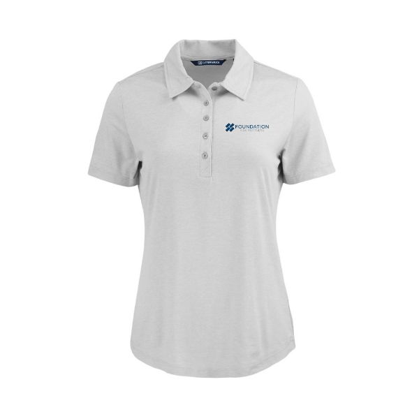 Picture of MADE TO ORDER - Women's Cutter & Buck Coastline recycled Double Peached Polo - Concrete
