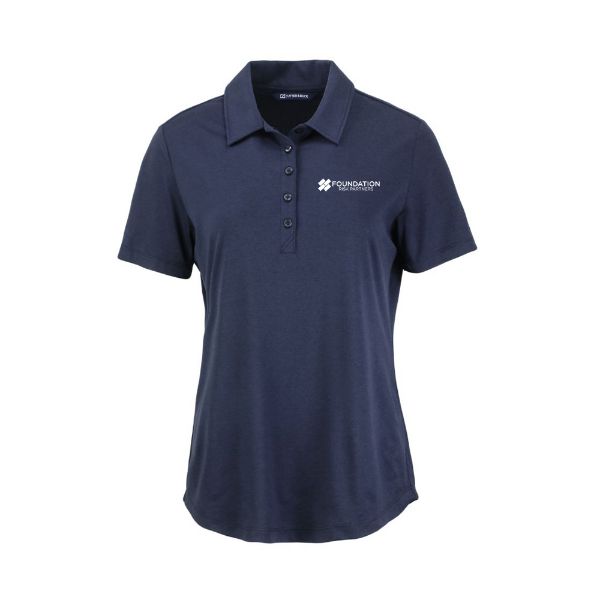 Picture of MADE TO ORDER - Women's Cutter & Buck Coastline recycled Double Peached Polo - Navy