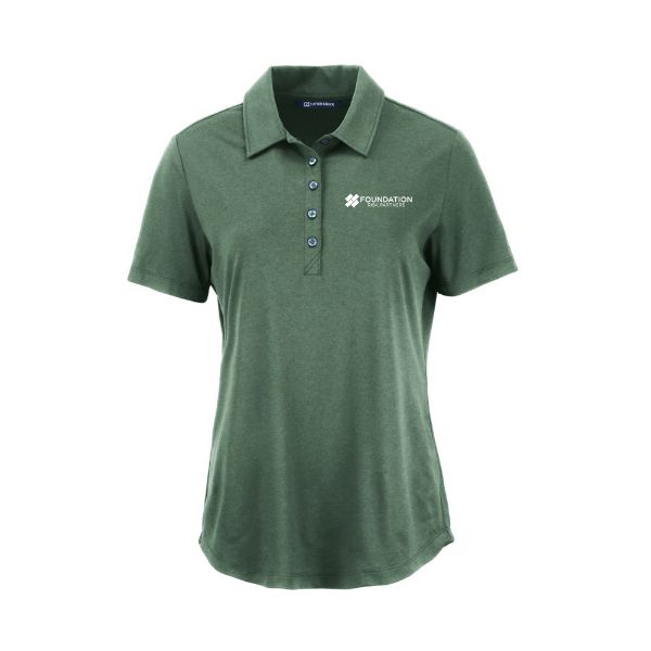 Picture of MADE TO ORDER - Women's Cutter & Buck Coastline recycled Double Peached Polo - Hunter