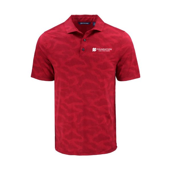Picture of MADE TO ORDER - Men's Cutter & Buck Coastline Recycled Double Peached Polo - Cardinal Red 