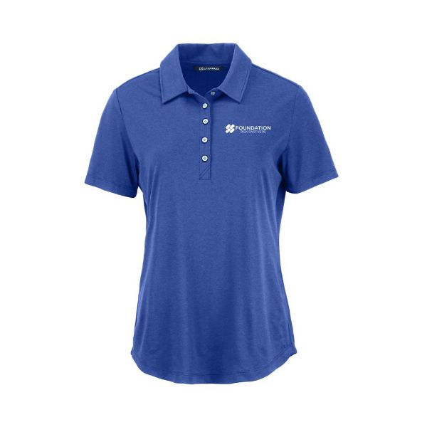 Picture of MADE TO ORDER - Women's Cutter & Buck Coastline recycled Double Peached Polo - Tour Blue